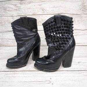 Jeffrey Campbell Ibiza Studded Heeled Ankle Boots Women Size 6